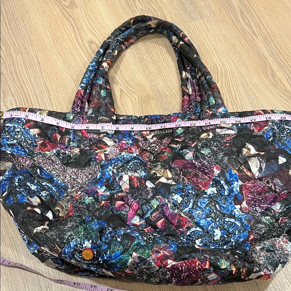 MZ Wallace Quilted Multicolor Patterned Tote Bag - image 3